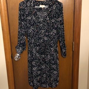 Long sleeved blue dress